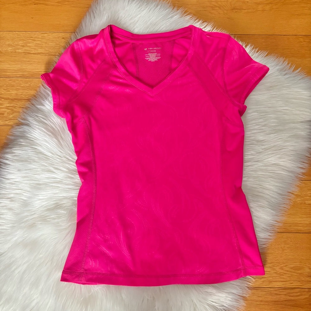 Tek Gear Hot Pink Athletic Short Sleeve Top